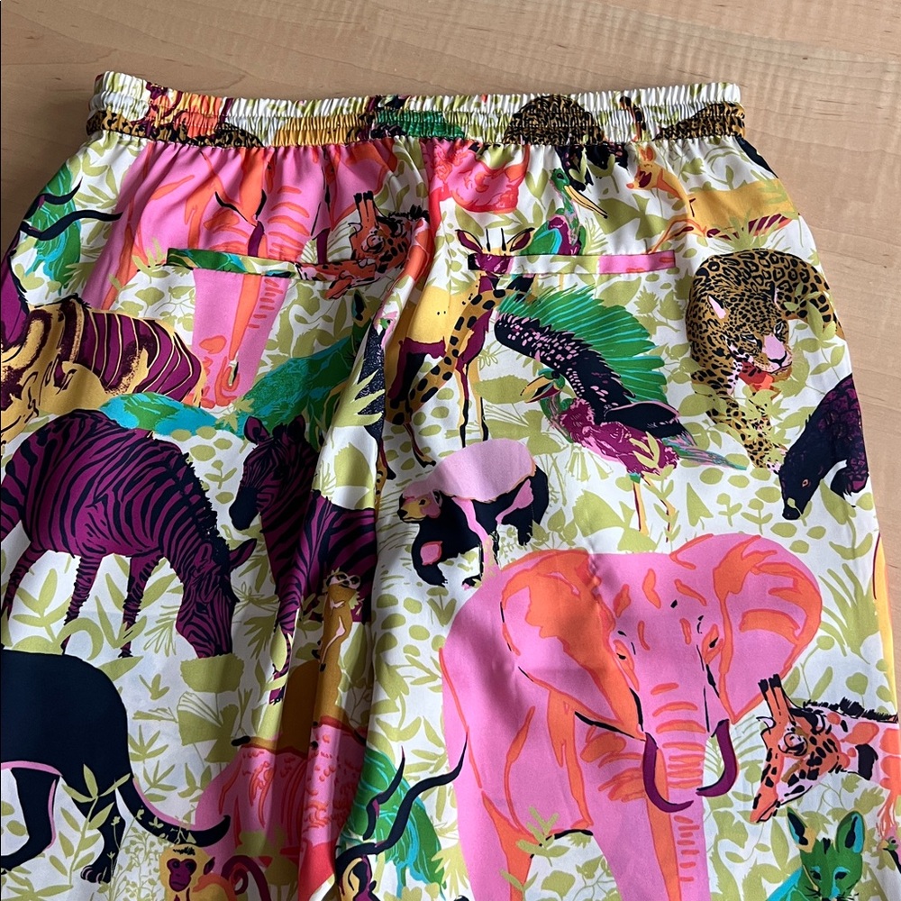 🆕 J. CREW Drapey wide-leg pant in Ratti® safari print - Picture 4 of 9